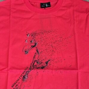 Armani Exchange Shirt Mens Large Chinese New Year Horse Mercerized Graphic Tee